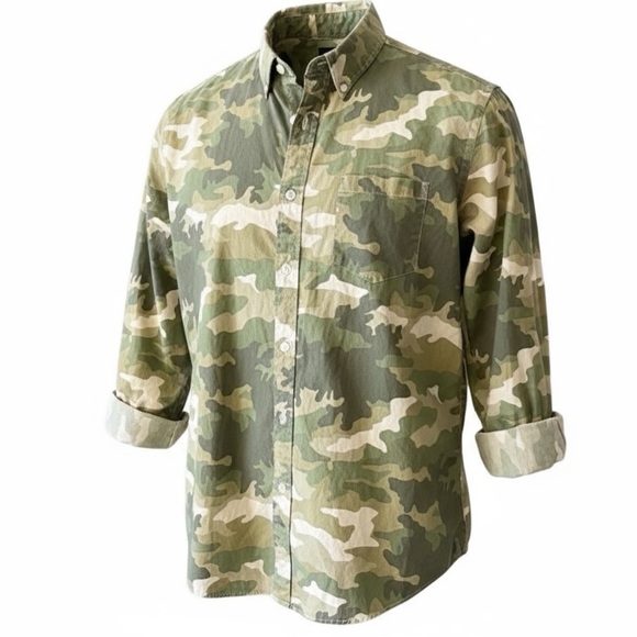 J. Crew Slim Fit Camouflage Button-down. - Picture 1 of 3